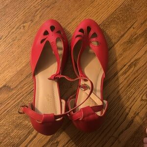 Red Retro Heels Sz 10